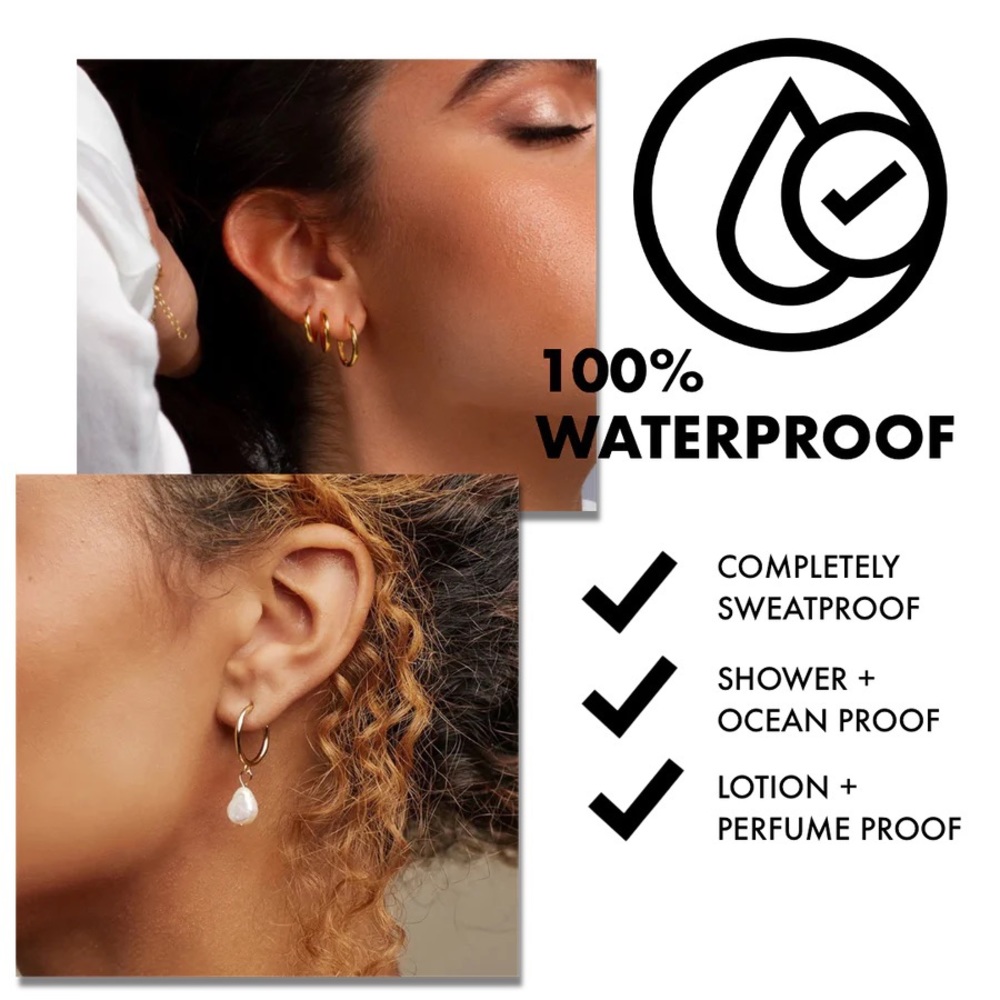 Silver Rectangular Earrings*Lightweight Earrings*Waterproof and Sweatpro… - Picture 7 of 7